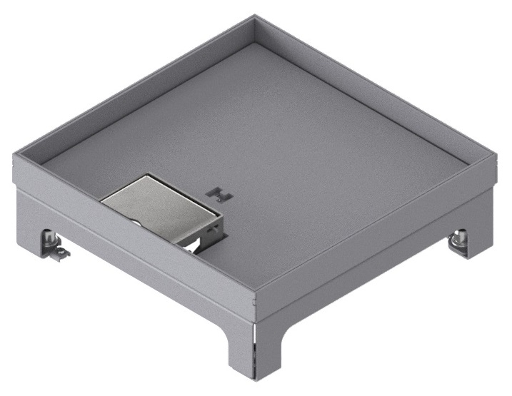Produktbild UBD 217 161  -  Schwerlast-Unterflur-Bodendose UBD 210 small inkl. Deckel mit Kante, geschlossen, 16mm Vertiefung und 1 Schnura.
